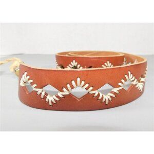 7/977 NWT Patricia Nash Italian Brown Leather Bella Vista 47" Detachable Strap